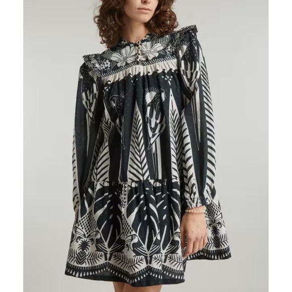FARM Rio Dresses & Skirts - NWT Farm Rio Women's Macaw Elegance‎ Black/White Mini-Dress L